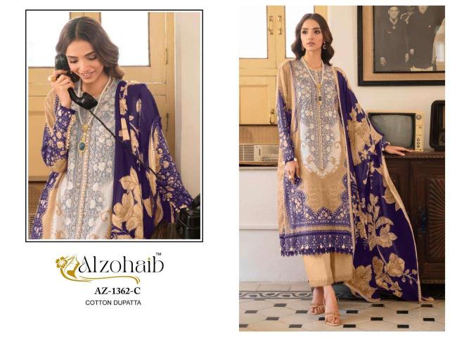 Alzohaib D No-1361 salwar suits at wholesale price